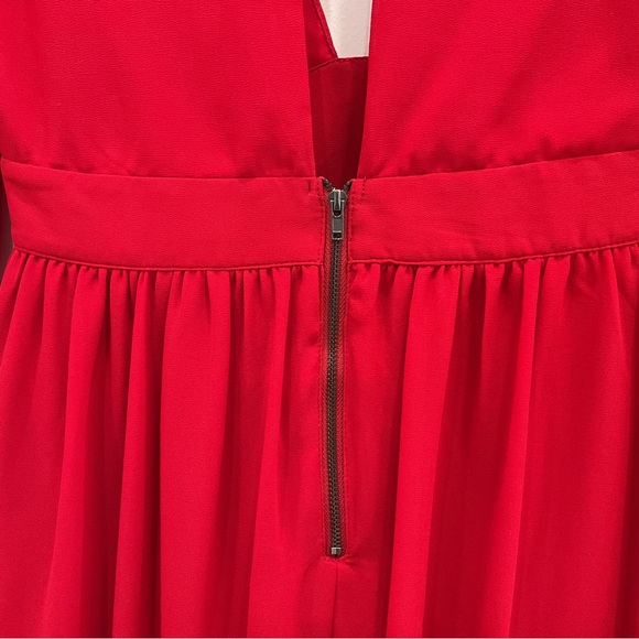 🔴YA LOS ANGELES RED V NECK DRESS🔴 - Picture 4 of 11